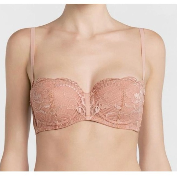 NWT La Perla Brigitta Push Up Balconette Bra Rose Pink Sz 38C - Picture 2 of 7